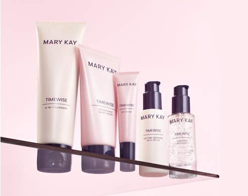 Obrázek zobrazující sadu z řady TimeWise RepairTM pro péči s pokročilými známkami stárnutí, TimeWise® Age Minimize 3DTM Zázračnou sadu 3DTM pro péči o pleť s počínajícími a mírnými známkami stárnutí, řadu Botanical Effects®, řadu pro péči o pleť se sklony k akné Clear Proof® a řadu péče o pleť pro muže MK Men®